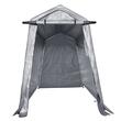 Cort depozitare pentru gradina, 182.9 x 243.8 x 213.4 cm, Gri, Cadru Otel galvanizat, 1 x fereastra