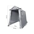 Cort depozitare pentru gradina, 182.9 x 243.8 x 213.4 cm, Gri, Cadru Otel galvanizat, 1 x fereastra