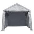 Cort depozitare pentru gradina, 243.8 x 426.7 x 231.6 cm, Gri, Cadru Otel galvanizat, 1 x fereastra