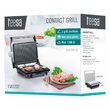 Grill electric Teesa 1500 W, suprafata striata 243 x 168 mm, Tava de colectare detasabila