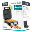 Aparat pentru 4 Wafe, Teesa 1600 W, Termostat, Aluminiu/Inox