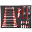 Dulap cu scule pentru service Strend Pro B224, 245 piese, 6 sertare, cu 4 roti