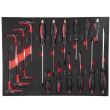 Dulap cu scule pentru service Strend Pro B224, 245 piese, 6 sertare, cu 4 roti
