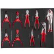 Dulap cu scule pentru service Strend Pro B224, 245 piese, 6 sertare, cu 4 roti