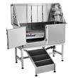 Cada pentru animale de companie All-in-One, Inox, Accesorii complete dus, baterie, Rampa, max 150 kg, 1270x1510x580 mm, deschidere usa stanga
