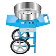 Aparat profesional pentru vata de zahar 1000 W, capacitate 6 buc/min, Inox, 819x520x855 mm, Albastru
