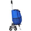 Carucior de cumparaturi, pliabil, pentru scari, 6 roti, maxim 68 kg, greutate 2.7 kg, Otel Carbon si panza Oxford 600D, Volum 36 l