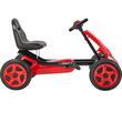 Kart cu pedale, Cadru metalic, Scaun reglabil, max 30 kg, Claxon, Rosu, 850 x 460 x 500 mm