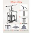 Presa manuala pentru struguri/fructe moi, Inox, Volum 3 l