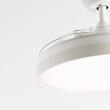 Ventilator de plafon cu lampa, 30 W, Telecomanda, 6 x viteze, palate retractabile, Alb
