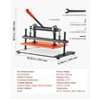 Dispozitiv manual de taiat si embosat piele, 360 ​​x 260 mm, Presiune 1.5 Tone, Cursa 12 mm, Arbore dublu de ghidare