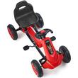 Kart cu pedale, Cadru metalic, Scaun reglabil, max 30 kg, Claxon, Rosu, 850 x 460 x 500 mm