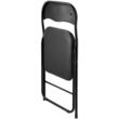 Set 6 scaune pliabile, Tapitate, Negru, max 158 kg, 44x43.5x78 cm