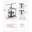 Presa manuala pentru struguri/fructe moi, Inox, Volum 3 l