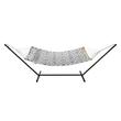 Hamac cu suport otel, perna, matlasat, pentru 2 persoane, max 217 kg, 3760 x 987 x 1050 mm, Gri/Alb