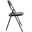 Set 4 scaune pliabile, Tapitate, Negru, max 158 kg, 44x43.5x78 cm