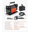 Compresor auto  cu 2 cilindri Heavy-Duty, 10 Bar, 300 l/min, Furtun 8 m, Alimentare borne baterie auto, 1080W
