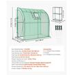 Mini sera exterior, capac PE, raft 3 niveluri, 1 x fereastra, verde, cadru otel, 198 x 100 x 200 cm, portabile