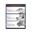 Masina profesionala de tocat carne, Inox, 1100 W, motor fara perii, Capacitate 9.5 kg/min, 2 x site, accesoriu carnati