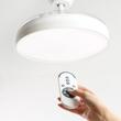 Ventilator de plafon cu lampa, 30 W, Telecomanda, 6 x viteze, palate retractabile, Alb