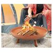 Vatra foc pentru terasa, camping, Otel Carbon, Diametru 770 mm, Maro, Inaltime 28 cm