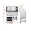 Cada pentru animale de companie All-in-One, Inox, Accesorii complete dus, baterie, Rampa, max 150 kg, 1270x1510x580 mm, deschidere usa stanga