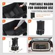 Carucior pliabil pentru gradina, camping, 150 l, 890x540x1080 mm, Capacitate 100 kg, Otel/Nylon, 4 x roti late de 5 inch