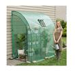Mini sera exterior, capac PE, raft 3 niveluri, 1 x fereastra, verde, cadru otel, 198 x 100 x 200 cm, portabile