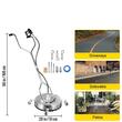 Curatator pavaje pentru masina de spalat cu presiune, Inox, 55-275 Bar, 7.5-32 l/min, Diametru 51 cm, 2 duze