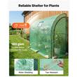 Mini sera exterior, capac PE, raft 3 niveluri, 1 x fereastra, verde, cadru otel, 198 x 100 x 200 cm, portabile