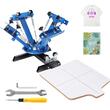 Imprimanta serigrafie clasica, 4 x culori, 1 x statii, zona imprimare 54 x 45 cm, Otel, fuzelaj rotativ