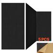 Set 5 panouri acustice fonoabsorbante, 1200 x 600 x 10 mm, Negru, Autoadezive