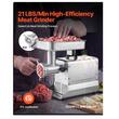 Masina profesionala de tocat carne, Inox, 1100 W, motor fara perii, Capacitate 9.5 kg/min, 2 x site, accesoriu carnati