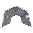Cort depozitare pentru gradina, 304.8 x 457.2 x 243.8 cm, Gri, Cadru Otel galvanizat, 1 x fereastra