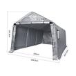 Cort depozitare pentru gradina, 304.8 x 457.2 x 243.8 cm, Gri, Cadru Otel galvanizat, 1 x fereastra