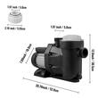 Pompa pentru piscina cu filtru detasabil, 750 W, Debit 19200 l/h, 3450 rpm, inaltime pompare 16 m