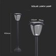 Felinar solar pentru gradina, Aluminiu, 2 W, Exterior IP65, Negru, 110 lm, Lumina calda si rece