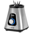 Blender de masa Teesa, 2 viteze, Caracasa Inox, Bol sticla 1.5 l, 1300 W, functie impuls