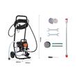 Pompa de vopsit pentru suprafete mari, putere 950 W, 2 l/min, 207 Bar, lungime furtun 15 m, cadru cu roti
