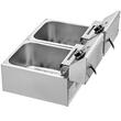 Friteuza dubla electrica Vevor Inox, 2 x 2500 W, capacitate ulei 2 x 6 l, dimensiune 560 x 430 x 310 mm
