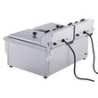 Friteuza profesionala, dubla, electrica Vevor Inox, 2 x 3000 W, capacitate 2 x 11.6 l, dimensiune 570x520x355mm, robinet golire, filtru ulei