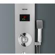 Panou dus hidromasaj, Vevor Inox, 6 functii, Led, 20x6.6x122 cm