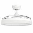 Ventilator de plafon cu lampa, 30 W, Telecomanda, 6 x viteze, palate retractabile, Alb