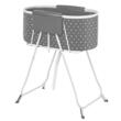 Cadita pliabila pentru animale de companie, 850 x 470 mm, Buzunar accesorii, Furtun scurgere, Otel/PVC, Gri