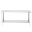 Masa de lucru Inox, pentru preparare alimente, 610x1829x864 mm, 1 x rafturi