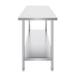 Masa de lucru Inox, pentru preparare alimente, 610x1829x864 mm, 1 x rafturi