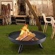Vatra foc pentru terasa, camping, Otel Carbon, Diametru 770 mm, Negru, Inaltime 28 cm