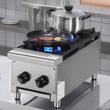 Aragaz profesional cu gaz, 2 Arzatoare, Inox si Fonta, 14 kW, dimensiune 305 x 770 x 335 mm