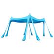 Pavilion de plaja, portabil, 3x3 m, Albastru, Densitate 180 g/m², protectie UPF 50+, Cadru aluminiu