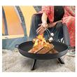 Vatra foc pentru terasa, camping, Otel Carbon, Diametru 770 mm, Negru, Inaltime 28 cm
